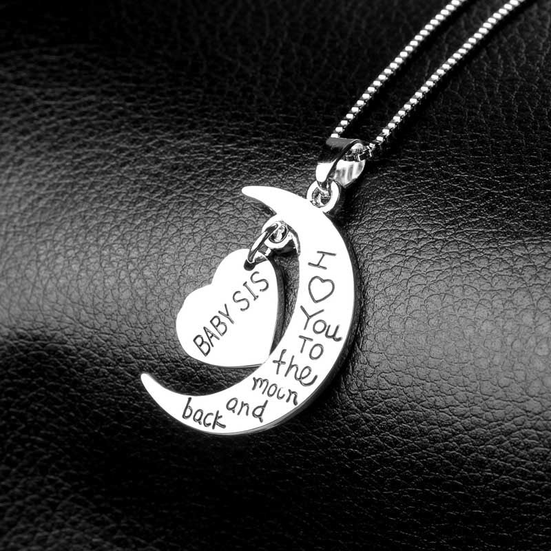 European and American Fashion Jewelry Little Big Sister Love Custom Necklace