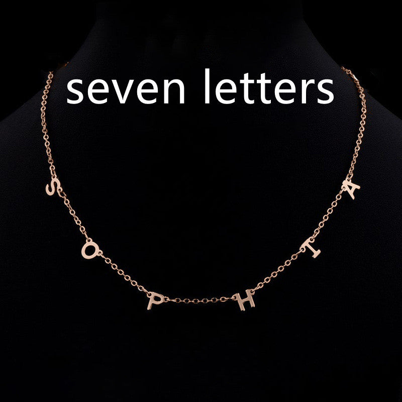 Custom Cute Multi Letter Name Necklace