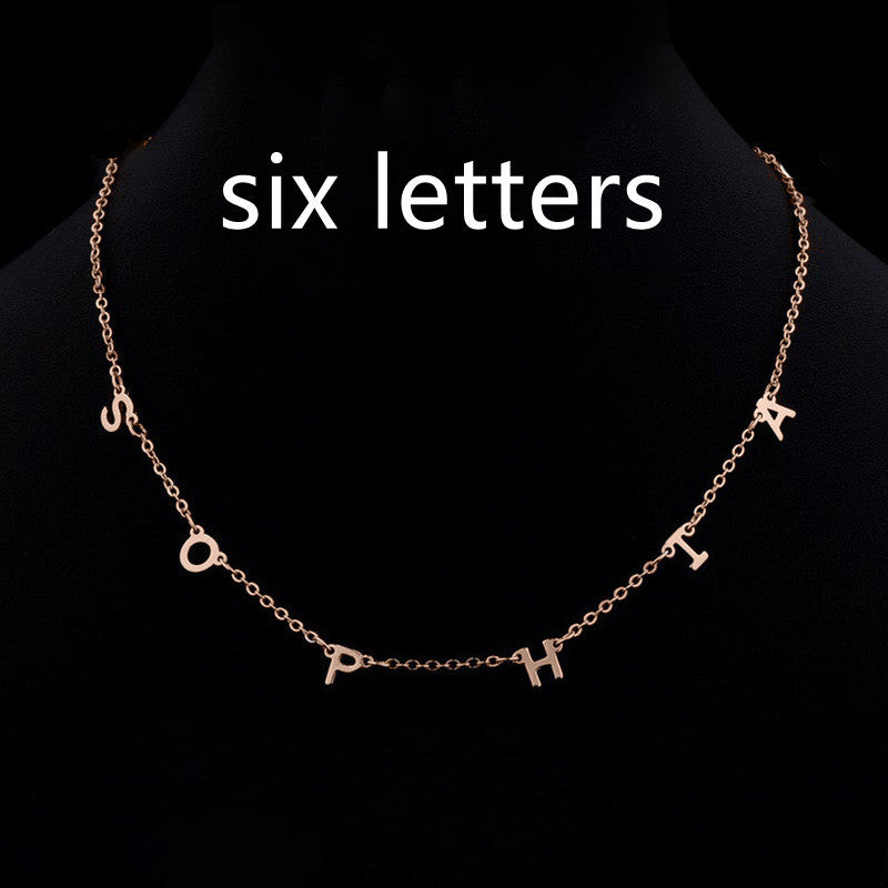 Custom Cute Multi Letter Name Necklace