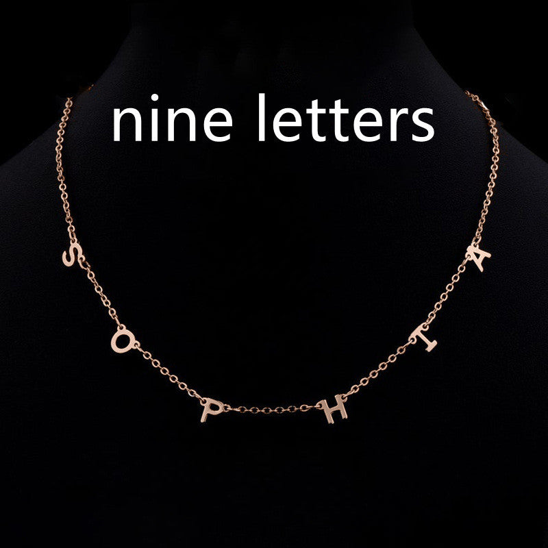 Custom Cute Multi Letter Name Necklace