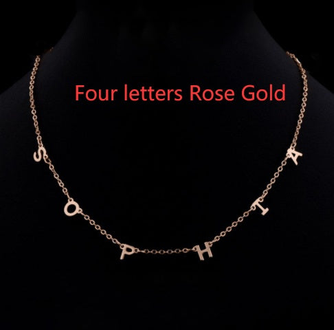 Custom Cute Multi Letter Name Necklace