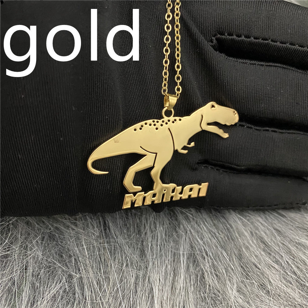 Creative Cartoon Character Necklace Stainless Steel Custom Name