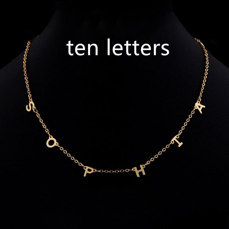 Custom Cute Multi Letter Name Necklace