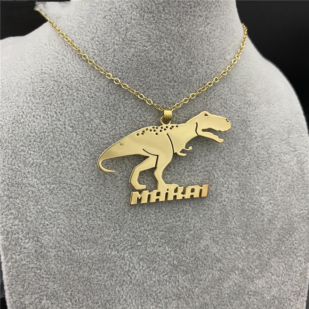 Creative Cartoon Character Necklace Stainless Steel Custom Name