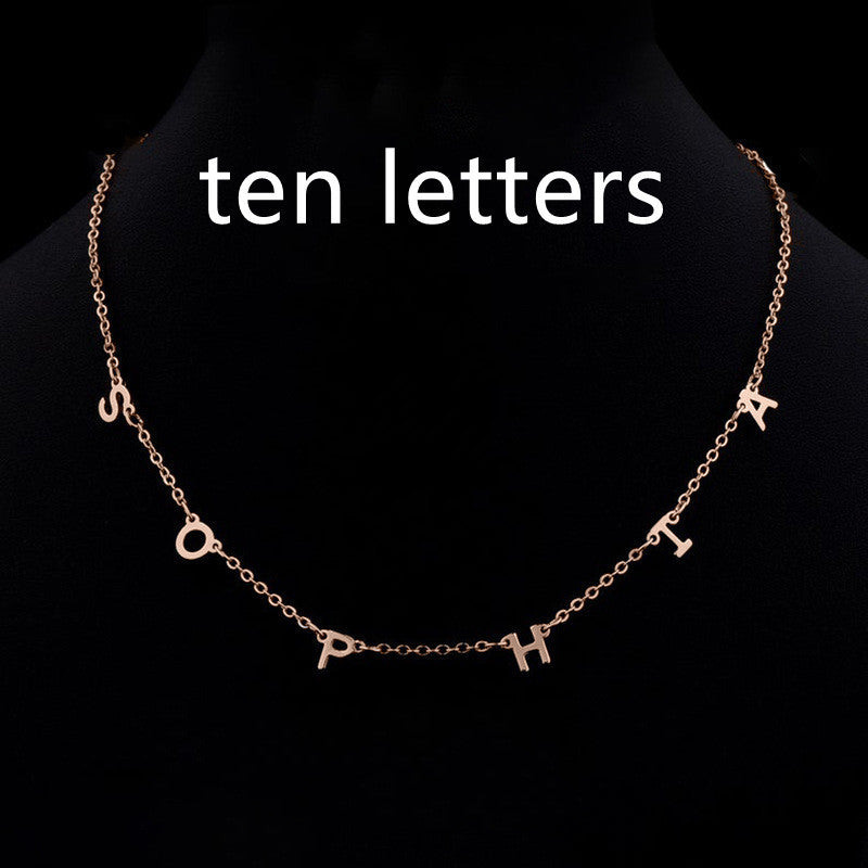 Custom Cute Multi Letter Name Necklace