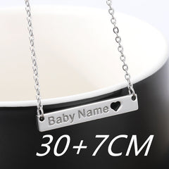 Love Hollow Square Brand Name Custom Necklace